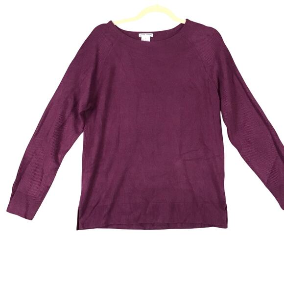 Sweet Romeo Womens Small Sweater Maroon Purple Pullover Round Neck Long Sleeve - Picture 1 of 11